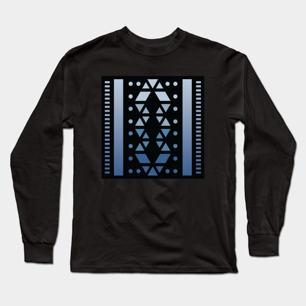 “Dimensional Path” - V.2 Blue - (Geometric Art) (Dimensions) - Doc Labs Long Sleeve T-Shirt by Doc Labs